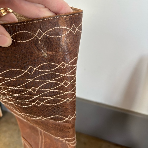 Brown Leather Knee-High Boots - Picture 10 of 14